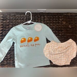 NWT French knot Sweet as Pie Baby Outfit